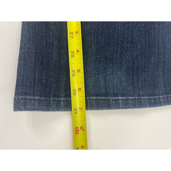 Vintage American Eagle Hipster Flare Stretch Y2K Blue Jeans Dark Wash 6 x 31 - Picture 7 of 8